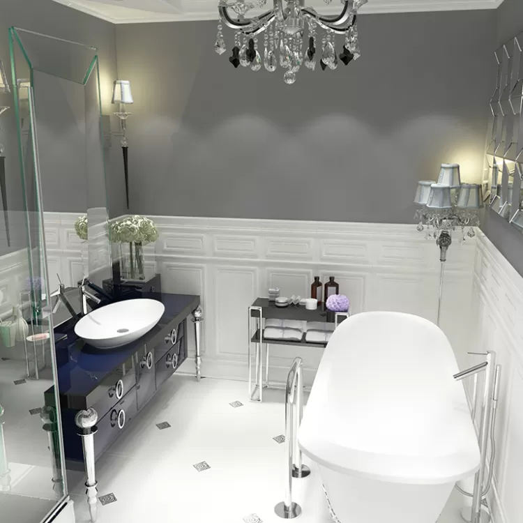 Фото дизайну: Санвузол – Дизайн-проект квартири у ЖК Новопечерські Липки, 80 м.кв – 989