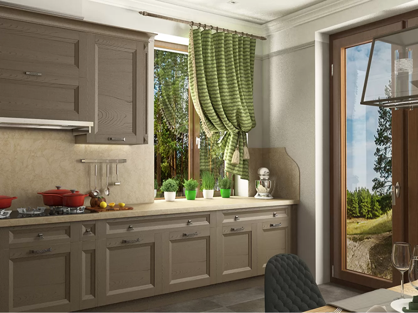 Фотография: Кухня – Дизайн-проект житлового будинку в селищі Лісники, 233 м.кв – 1918