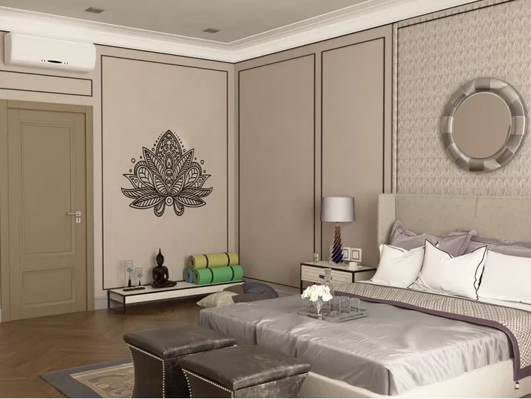 Фото: Cпальня – Дизайн-проект житлового будинку в селищі Лісники, 233 м.кв – 1976