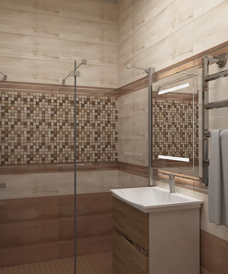 Фото дизайну: Санвузол – Дизайн-проект житлового будинку у селищі Лісники, 233 м.кв – 1989