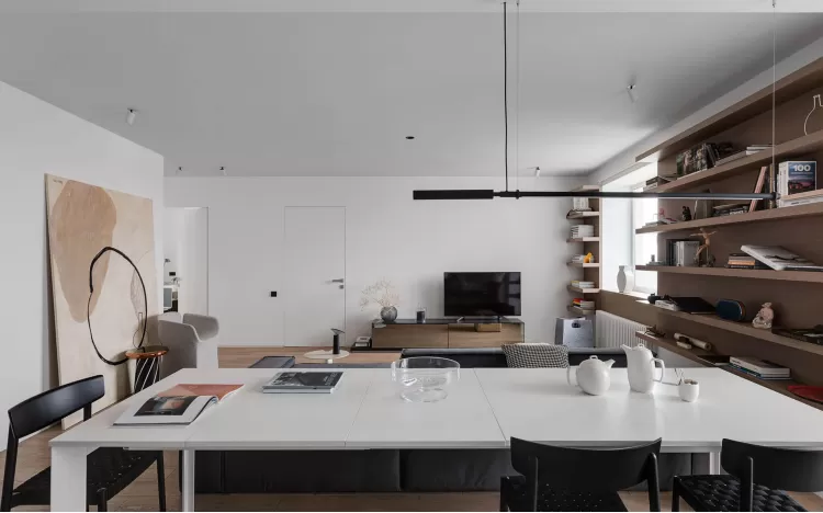 Вітальня — Дизайн-проект 3-кімнатної квартири White Freedom, 93м.кв — студія дизайну Azovskiy + Pahomova