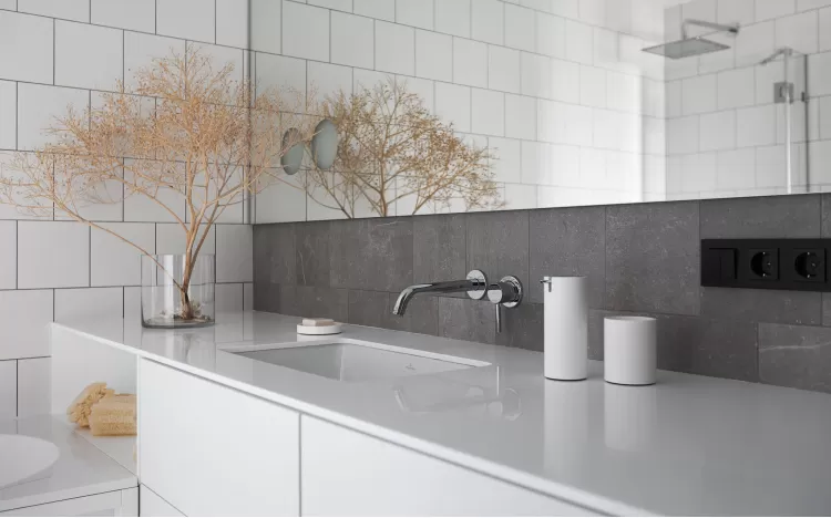 Ванная — Дизайн-проект 3-комнатной квартиры White Freedom, 93м.кв — студия дизайна Azovskiy + Pahomova