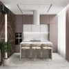 Кухня-вітальня в дизайн-проекті квартири ЖК Зарічний 120 м. кв - студія дизайну KEY Design