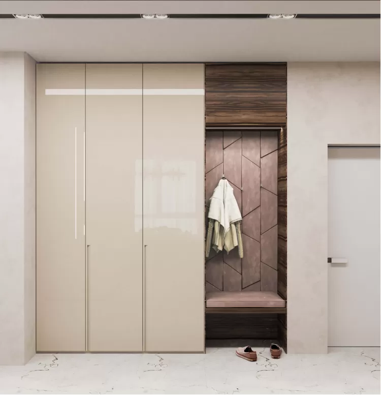 Передпокій у дизайн-проекті квартири ЖК Зарічний 120 м. кв.— студія дизайну KEY Design