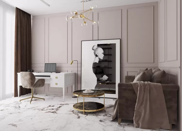 Гостевая спальня 1 в дизайн-проекте квартиры  ЖК Заречный 120 м. кв.— студия дизайна KEY Design