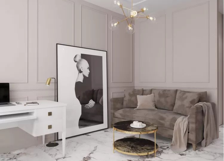 Гостевая спальня 1 в дизайн-проекте квартиры  ЖК Заречный 120 м. кв. — студия дизайна KEY Design