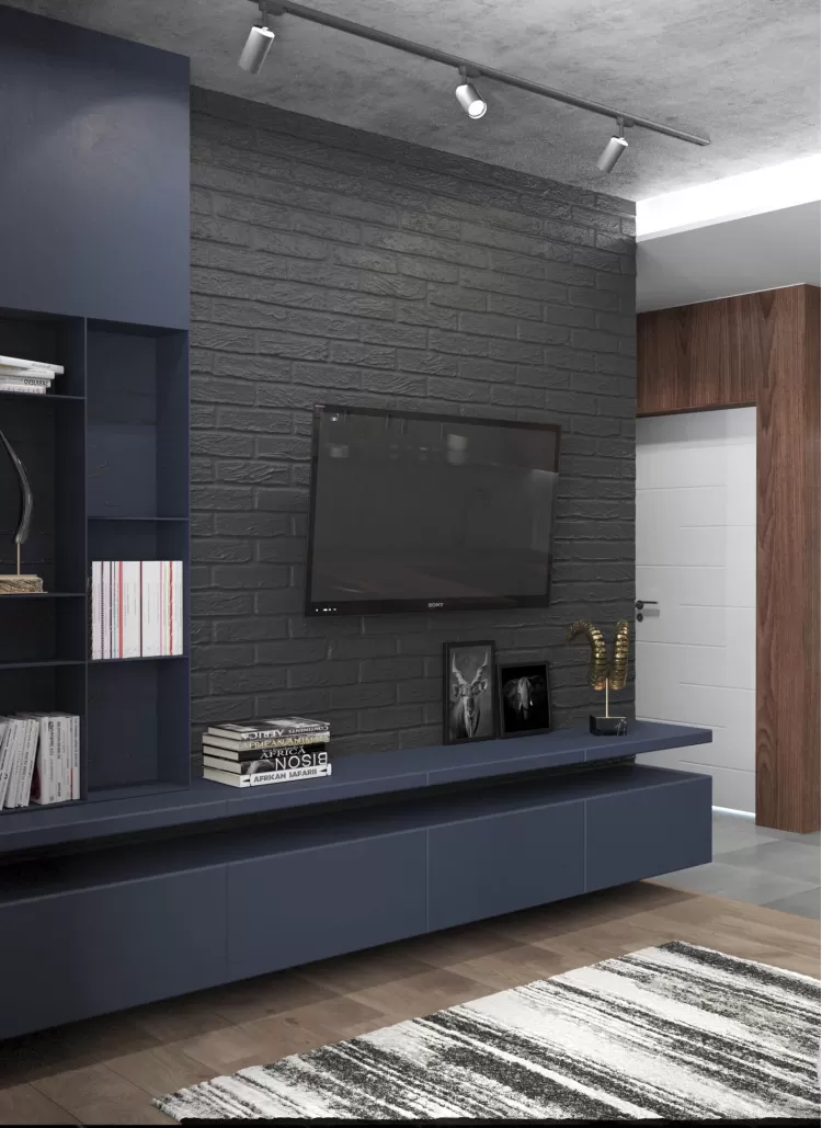 Кухня-вітальня в дизайн-проекті квартири ЖК Славутич 39м.кв — студія дизайну KEY Design