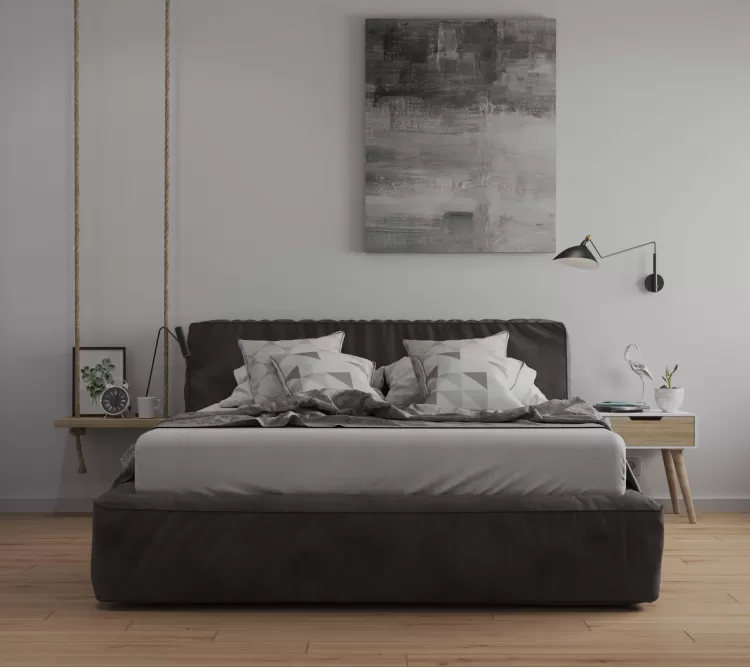 Спальня в дизайн-проект 2-квартири в ЖК Зарічний, 50м.кв. - студія дизайну KEY Design