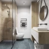 Санузел в дизайн-проект 2-квартиры в ЖК Заречный, 50м.кв., —  студия дизайна KEY Design 