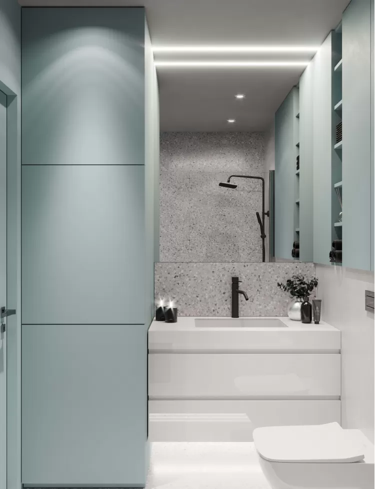 Фотография: Санузел – Дизайн-проект однокомнатной квартиры в ЖК "Город цветов" – 2094