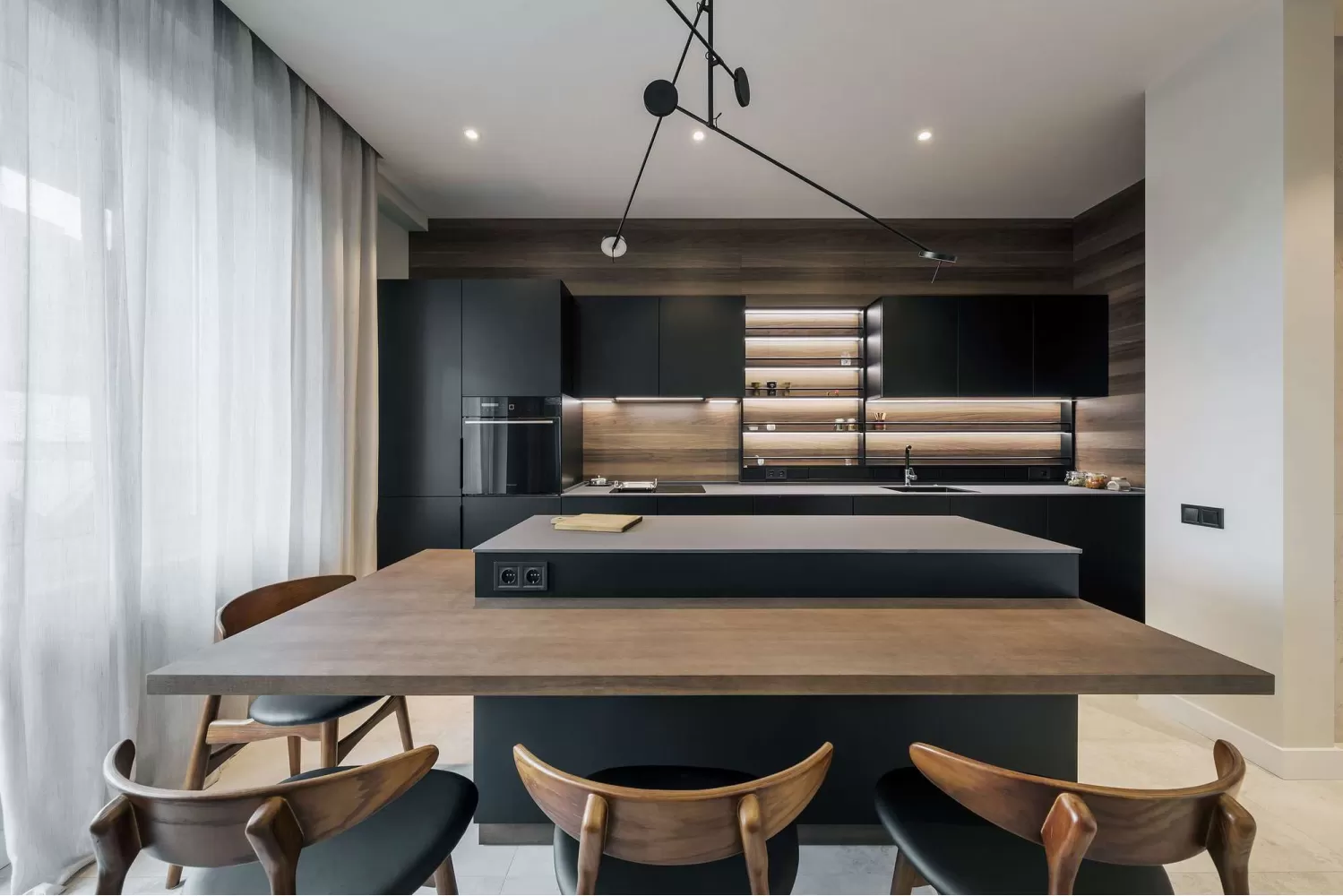 Кухня-вітальня в дизайн-проекті квартири в КД GOGOL 47, 82 м.кв. - студія дизайну TABOORET