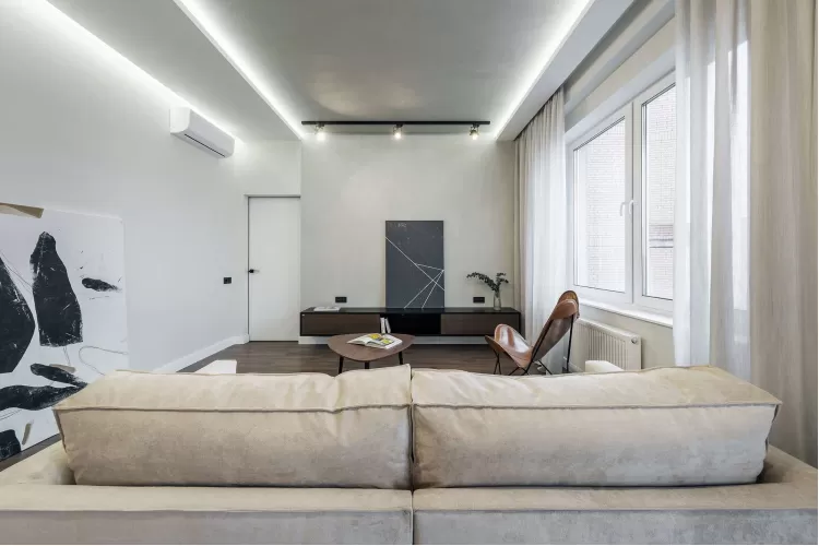 Вітальня в дизайн-проекті квартири КД GOGOL 47, 82 м.кв. - студія дизайну TABOORE