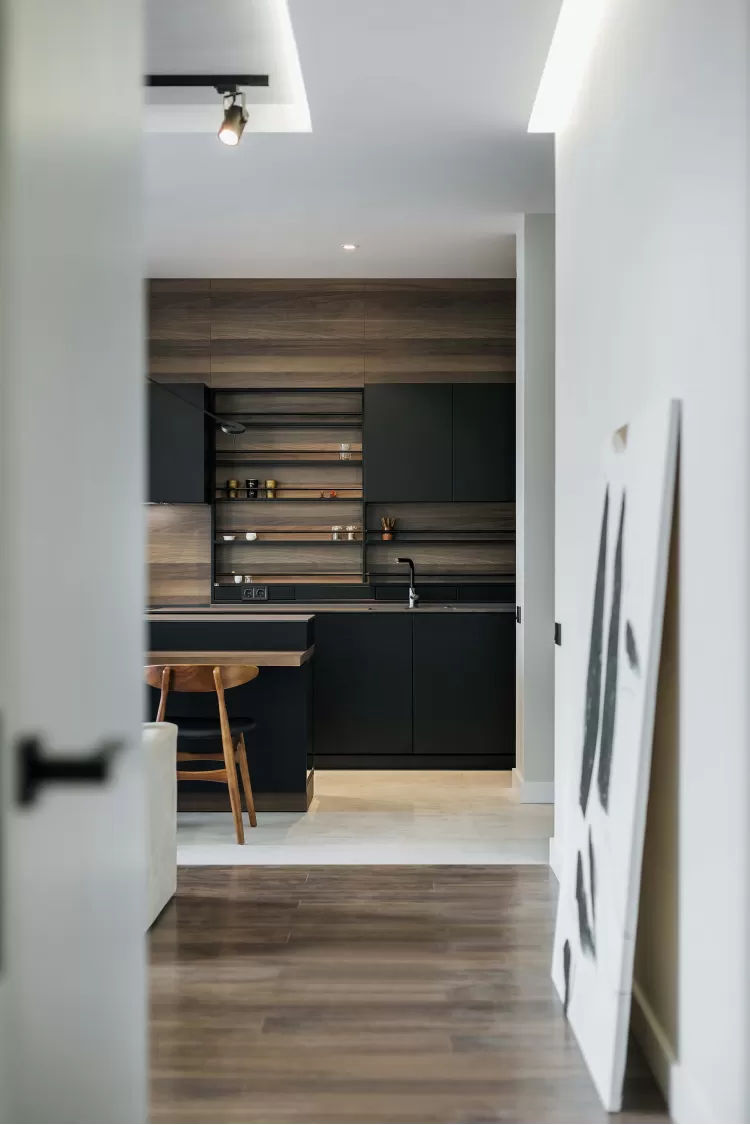 Кухня-вітальня в дизайн-проекті квартири в КД GOGOL 47, 82 м.кв. - Студія дизайну TABOORET,