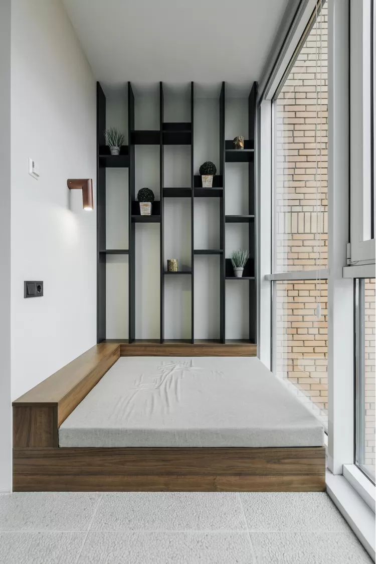 Балкон в дизайн-проекте квартиры в КД GOGOL 47, 82 м.кв. — студия дизайна TABOORET