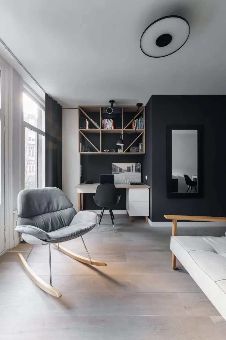 Вітальня - Дизайн-проект квартири Amsterdam De Pijp у скандинавському стилі, 42 м.кв - студія дизайну TABOORET