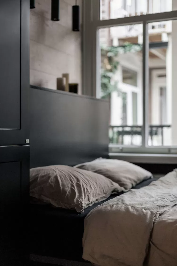 Спальня - Дизайн-проект квартири Amsterdam De Pijp у скандинавському стилі, 42 м.кв - студія дизайну TABOORET