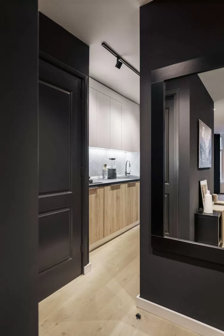 Коридор - Дизайн-проект квартири Amsterdam De Pijp у скандинавському стилі, 42 м.кв - студія дизайну TABOORET