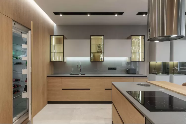 Кухня-вітальня — Дизайн-проект квартири в ЖК Сонячна Брама 175м.кв — студія дизайну TABOORET