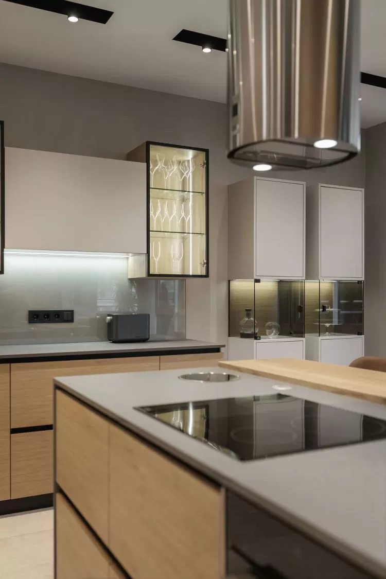 Кухня-вітальня — Дизайн-проект квартири в ЖК Сонячна Брама 175м.кв — студія дизайну TABOORET