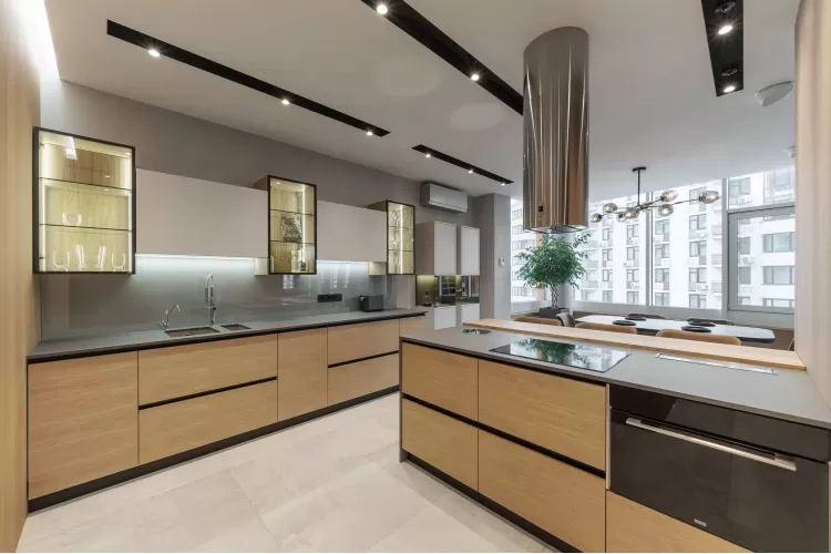 Кухня-вітальня — Дизайн-проект квартири в ЖК Сонячна Брама 175м.кв — студія дизайну TABOORET
