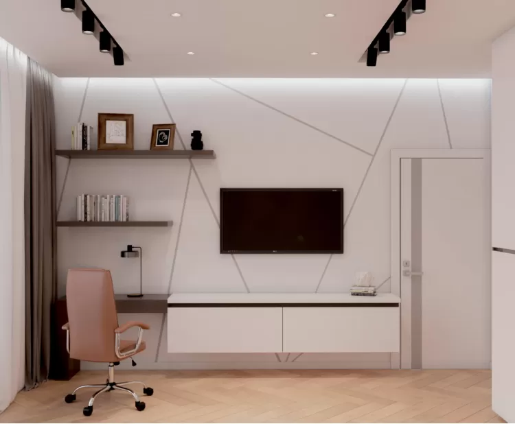 Гостиная — Дизайн-проект 2-комнатной квартиры в ЖК Омега, 64 м.кв — дизайнер Елена Курник