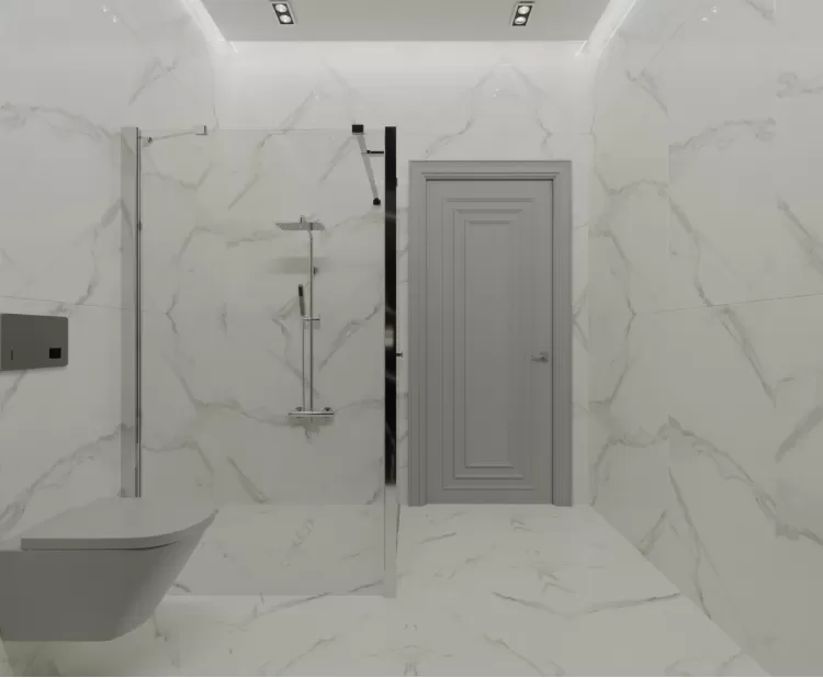 Санвузол - Дизайн-проект квартири-студії в ЖК Башта Chkalov, 60м.кв - дизайнер Олена Курник