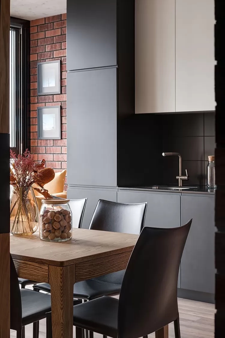 Фотография: Обеденная зона. Квартира в стиле Лофт – URBAN LIGHT: квартира в стиле Лофт, 65 м2 – 2197