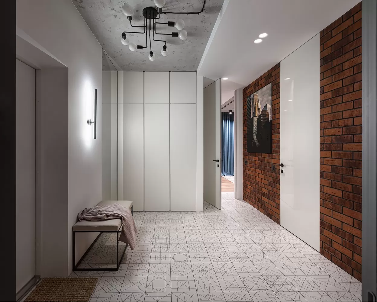 Фото: Дизайн холла – URBAN LIGHT: квартира в стиле Лофт, 65 м2 – 2209