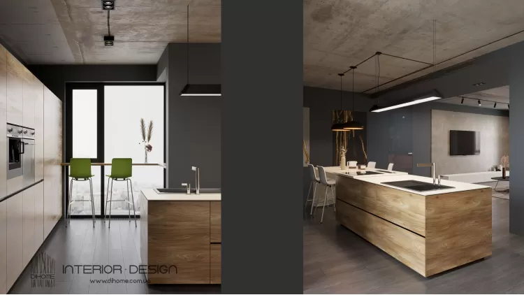 Кухня-гостиная – оригинальное фото декоратора интерьера № 2216