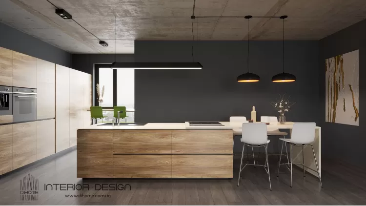 Кухня-вітальня – гарне фото ідеї для дизайну № 2218