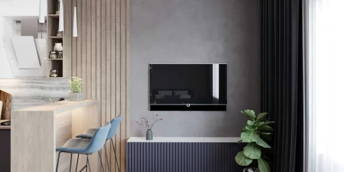 Дизайн квартиры-студии ЖК Французский квартал — 52м.кв