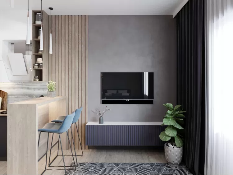 Кухня-гостиная – качественное фото квартиры № 2106