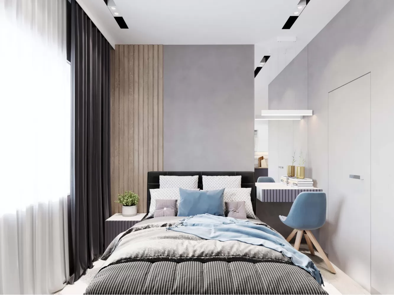 Дизайн квартири-студії ЖК Французький квартал — 52м.кв – фото інтер'єру № 2112