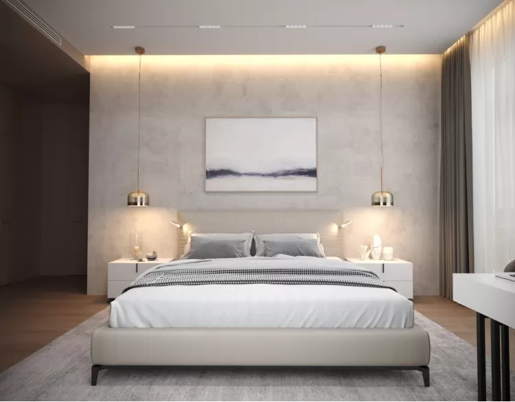 Спальня в дизайн-проекті 2-кімнатної квартири в КД Art Hall, 94м.кв. - Novoselskiy Design