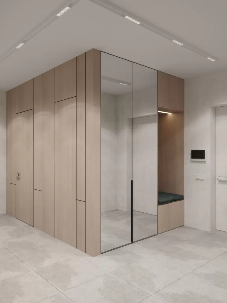 Хол у дизайн-проекті 2-кімнатної квартири в КД Art Hall, 94м.кв. - Novoselskiy Design