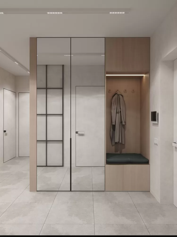 Хол у дизайн-проекті 2-кімнатної квартири в КД Art Hall, 94м.кв. - Novoselskiy Design