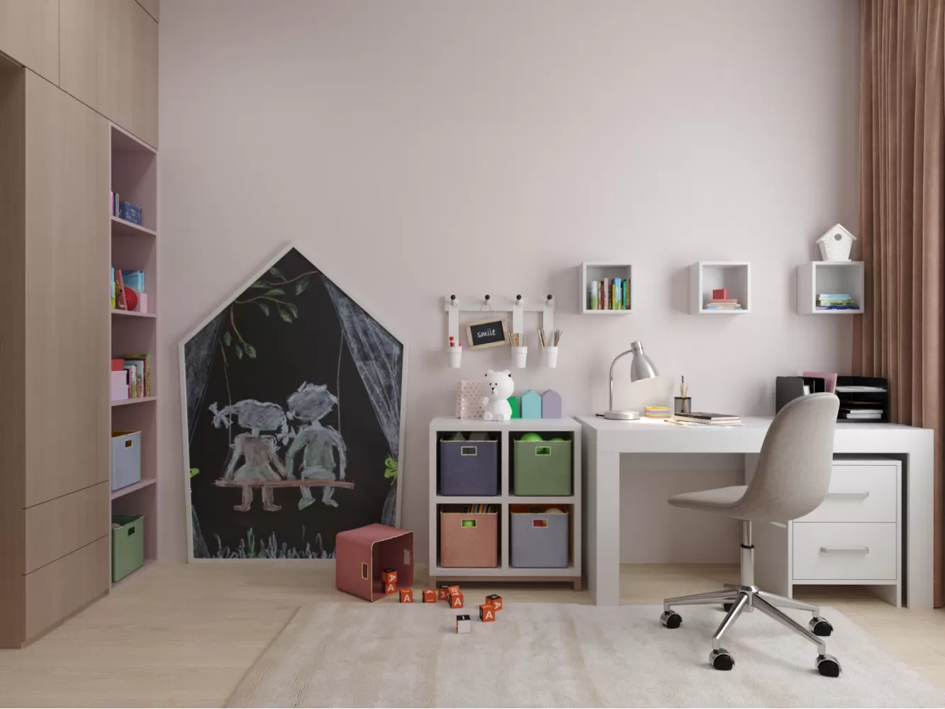 Дитяча в дизайн-проекті 2-кімнатної квартири в КД Art Hall, 94м.кв. - Novoselskiy Design