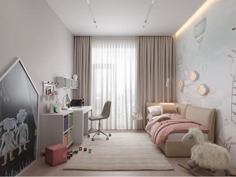 Дитяча в дизайн-проекті 2-кімнатної квартири в КД Art Hall, 94м.кв. - Novoselskiy Design