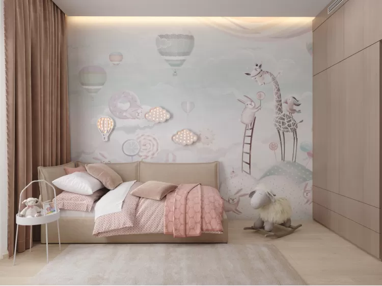 Детская в дизайн-проекте 2-комнатной квартиры в КД Art Hall, 94м.кв. — Novoselskiy Design