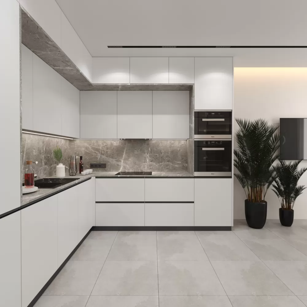 Кухня в дизайн-проекті 2-кімнатної квартири в КД Art Hall, 94м.кв. - Novoselskiy Design