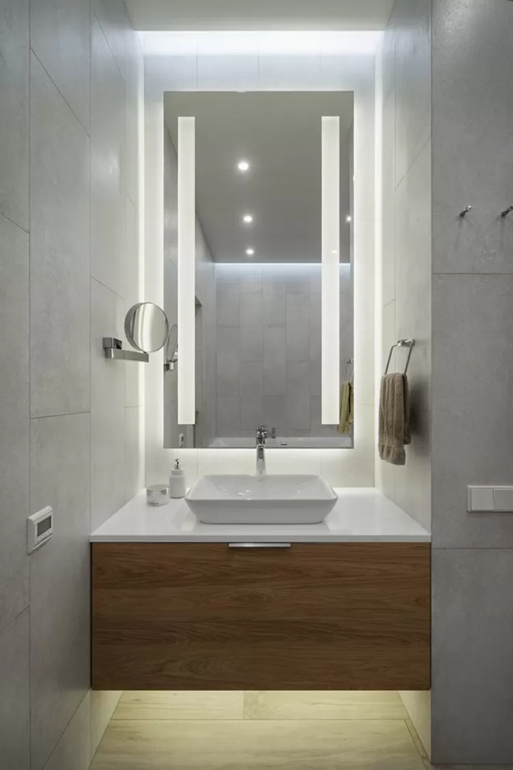 Санузел в дизайн-проекте квартиры в ЖК Jack House, 86 м.кв. — студия дизайна Novoselskiy Design