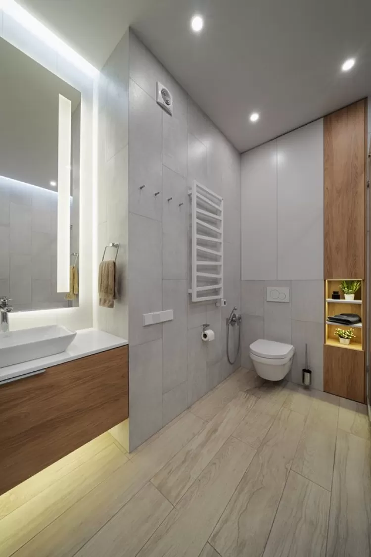 Санвузол в дизайн-проекті квартири у ЖК Jack House, 86 м.кв. - Студія дизайну Novoselskiy Design