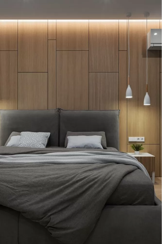 Спальня в дизайн-проекте квартиры в ЖК Jack House, 86 м.кв. — студия дизайна Novoselskiy Design