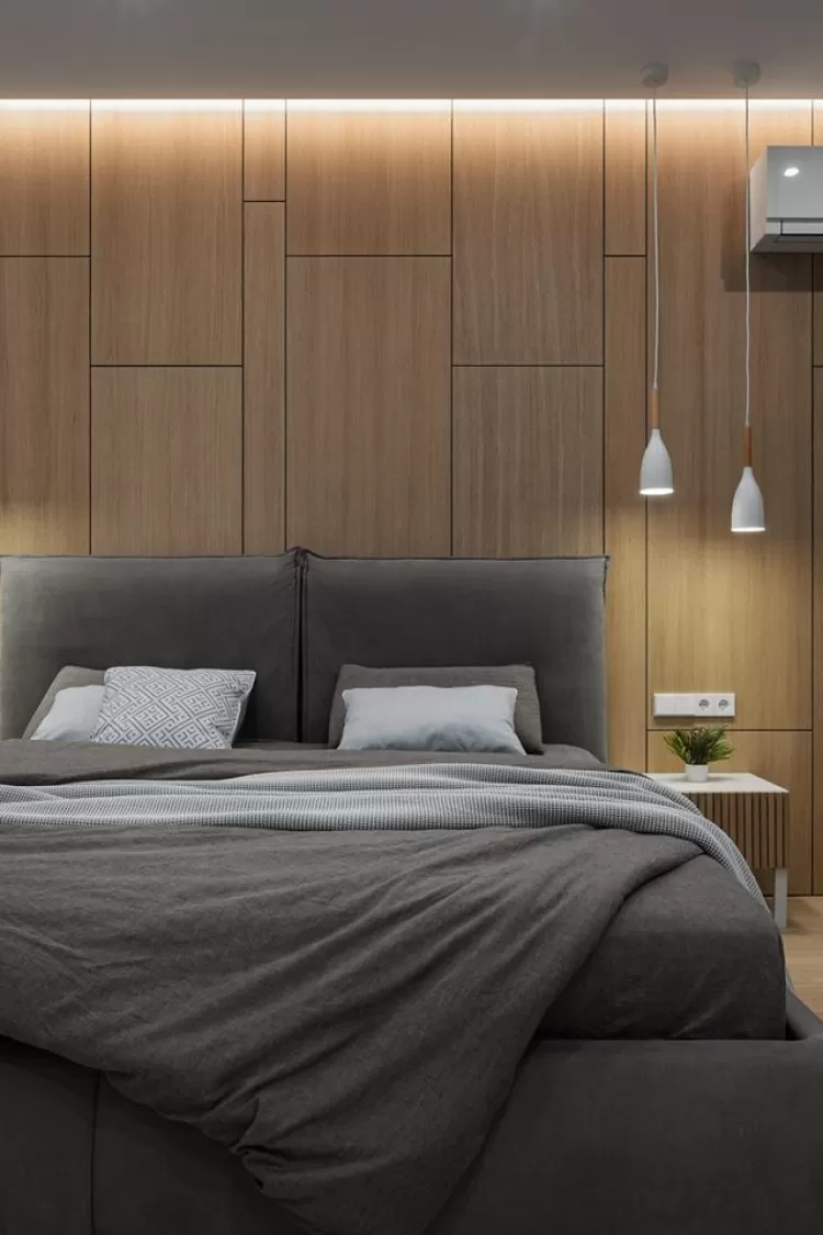 Спальня в дизайн-проекте квартиры в ЖК Jack House, 86 м.кв. — студия дизайна Novoselskiy Design