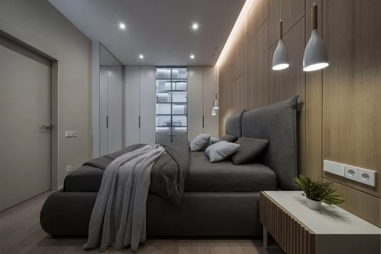 Спальня в дизайн-проекте квартиры в ЖК Jack House, 86 м.кв. — студия дизайна Novoselskiy Design