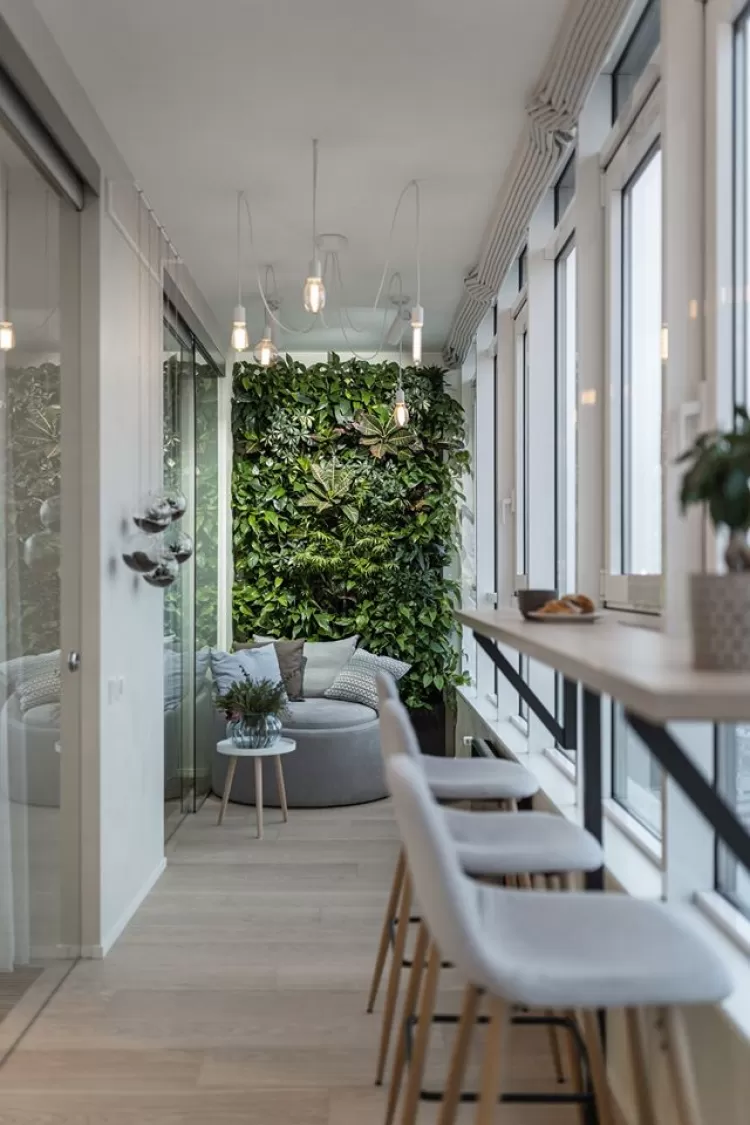 Лоджія в дизайн-проекті квартири у ЖК Jack House, 86 м.кв. - Студія дизайну Novoselskiy Design