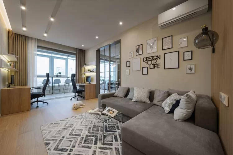 Гостиная в дизайн-проекте квартиры в ЖК Jack House, 86 м.кв. — студия дизайна Novoselskiy Design