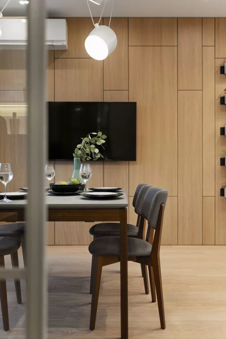Їдальня в дизайн-проекті квартири у ЖК Jack House, 86 м.кв. - Студія дизайну Novoselskiy Design