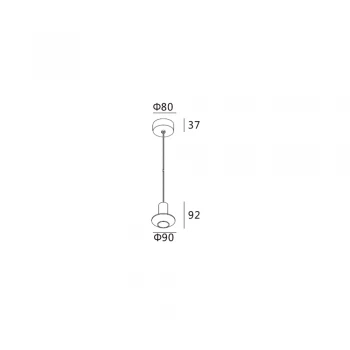 Підвісний світильник Skarlat RHL7738 5W WH+GD 3000K