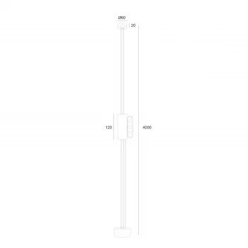 Торшер Skarlat RLL2002 3х2W WH+BK 3000K